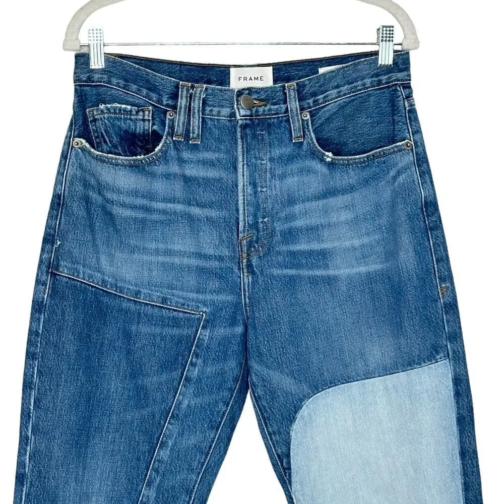 Frame Le Original Landa Mix Patchwork Jeans| Size 28 - Picture 7 of 9